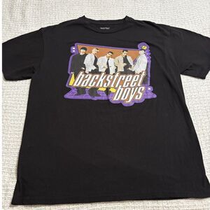 Backstreet Boys Graphic Band Tee XL Black Y2K Pop Nostalgia 90s Retro Tour Shirt